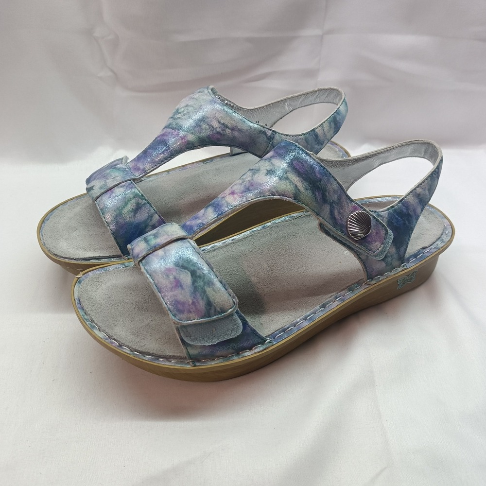 Alegria Kenna Sandals Womens 41/10.5-11 Blue Purple Watercolor Leather KEN-298
